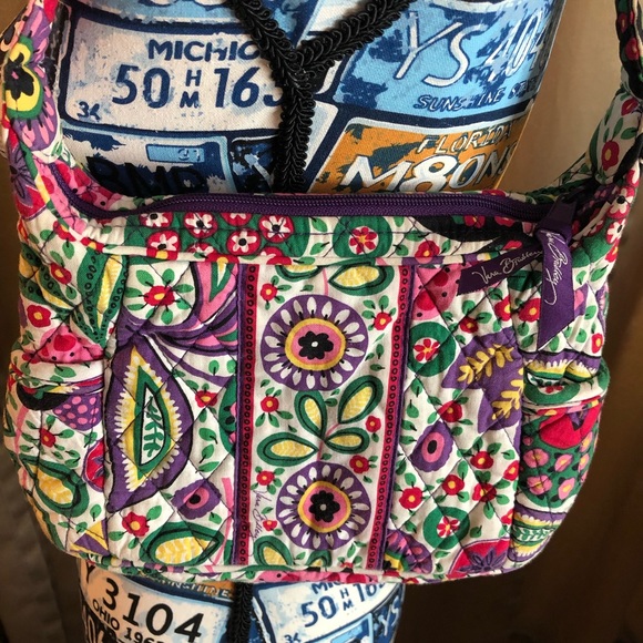 Vera Bradley Quilted Floral Shoulder Bag Purse - Picture 3 of 7